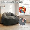 HomeMiYN Sitzsack Weicher Riesen Sitzsack aus Cord – Sessel fürs Wohnzimmer „Birne“ Bild 4