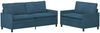 vidaXL Sofa Set 2 pcs Blau Samt 3417135 Bild 2