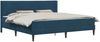 vidaXL Bettgestell mit Matratze mit Kopfteil Blau 200 x 200 cm Samt 3414890 Bild 2