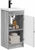 vidaXL Badezimmerschrank mit Waschbecken Grau Sonoma 42 x 40 x 84,5 cm 890030 Bild 3