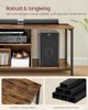VASAGLE TV-Schrank, Fernsehtisch, TV-Regal, Lowboard mit offenen Fächern, für Wohnzimmer, Unterhaltungsraum, für Fernseher bis zu 65 Zoll, Industrie-Design, vintagebraun-tintenschwarz Bild 5