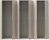 Forte EDWAL Kleiderschrank 280, moderner Kleiderschrank mit abgerundeten Griffmulden, 6-türig, Holzwerkstoff, Kaschmir|Beige Holzdekor, 266,1 cm breit x 210,5 cm hoch x 54,2 cm tief Bild 4