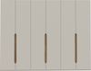 Forte EDWAL Kleiderschrank 280, moderner Kleiderschrank mit abgerundeten Griffmulden, 6-türig, Holzwerkstoff, Kaschmir|Beige Holzdekor, 266,1 cm breit x 210,5 cm hoch x 54,2 cm tief Bild 2