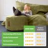 Green Bean® Sitzsack + Pouf im Set - XXL Riesensitzsack mit passendem Sitzhocker | Bean Bag mit EPS Füllung - Grün Bild 5