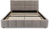 IDIMEX Polsterbett EMILIA, Bett 140x200 cm mit Lattenrost und gepolsterter Steppung Grau Bild 4