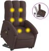 vidaXL Massagesessel mit Aufstehhilfe Dunkelbraun Stoff 3204109 Bild 2