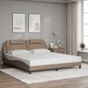 vidaXL Bettgestell "Viana" mit LED ohne Matratze Cappuccino-Braun 180x200 cm 3214040 Bild 4