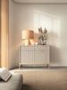 Selsey 'Vellore' Sideboard 2-türig, greige mit goldfarbenem Gestell, ca. 83 x 104 x 39 cm Bild 2