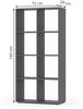 Raumteiler Scutum Grau 143 x 72 cm Vicco Bild 3