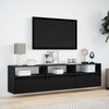 TV-Wandschrank, TV-Hängeboard Fernsehschrank mit LED Schwarz 180 x 31 x 45 cm Bild 4
