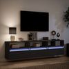 TV-Wandschrank, TV-Hängeboard Fernsehschrank mit LED Schwarz 180 x 31 x 45 cm Bild 5