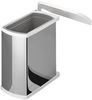 Hailo 'Uno' Abfallsammler mit automatischem Dreh-Kipp-Deckel, Edelstahl, 18 Liter, Silber / Schwarz Bild 5