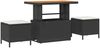 vidaXL Gartensofa-set mit Kissen 9 pcs Schwarz und Creme 3363130 Bild 4