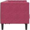 vidaXL Chesterfield-Sofa mit Nackenrollen 2-Sitzer Weinrot Samt 372687 Bild 5