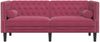 vidaXL Chesterfield-Sofa mit Nackenrollen 2-Sitzer Weinrot Samt 372687 Bild 4