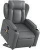 vidaXL Massagesessel mit Aufstehhilfe Grau Kunstleder 3204554 Bild 3