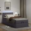 vidaXL Ottoman-Bett mit Matratzen & LEDs Grau 90x190 cm Kunstleder 3312130 Bild 3
