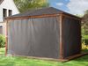 Gartenpavillon 3x4 m Holzoptik, Stahldach Hardtop 4 Seitenteile in grau Bild 3