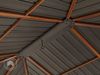 Gartenpavillon 3x4 m Holzoptik, Stahldach Hardtop 4 Seitenteile in grau Bild 5
