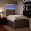 vidaXL Boxspringbett mit Matratze Hellgrau 120x200 cm Samt 3294610 Bild 4