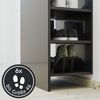 Garderobenpaneel Urban 3 Haken Kleiderstange 6 Paar Schuhe lackiert Grafit Hgl : Grafit hochglanz Bild 3