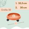 Pflanzenroller Rund Rollbrett Pflanzen Untersetzer Blumenroller Outdoor Pflanzenuntersetzer Blumentopf Untersetzer mit Rollen Pflanzenroller Rund 30 cm Bild 2
