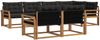 vidaXL Outdoor-Sofagarnitur mit Kissen 7 pcs Natürlich und Schwarz 3369555 Bild 2