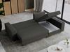 Ecksofa mit Schlaffunktion L-Form mit Bettkasten - DORIAN-Non - Dunkelgrau Boucle Bild 5
