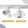 ZMH Deckenlampe, Weiße LED- 330 Grad schwenkbarer Deckenfluter für GU10-Deckenlampe, 6 Lampen, moderne Flurlampe mit industriellem Stil ohne Glühbirne im Lieferumfang enthalten. Bild 5