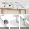 ZMH Deckenlampe, Weiße LED- 330 Grad schwenkbarer Deckenfluter für GU10-Deckenlampe, 6 Lampen, moderne Flurlampe mit industriellem Stil ohne Glühbirne im Lieferumfang enthalten. Bild 4