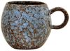Bloomingville Tasse Paula Cup, Blue, Stoneware, 275ml Keramik Kaffeetasse Teetasse dänisches Design, braun/blau Bild 4