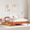 vidaXL Massivholzbett ohne Matratze Wachsbraun 120x190 cm Kiefernholz 3301841 Bild 1