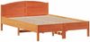vidaXL Massivholzbett ohne Matratze Wachsbraun 120x190 cm Kiefernholz 3301841 Bild 5