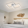 ZMH LED Deckenleuchte 24W Silber 4000K Neutralweiß Eckig Drehbar Modern Design Lampe für Schlafzimmer Wohnzimmer Küche Flur Bild 3