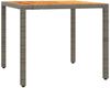 vidaXL 3-tlg. Garten-Essgruppe mit Kissen Grau Poly Rattan 3211872 Bild 4