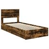 vidaXL Aufbewahrungsbett Geräucherte Eiche 100 x 200 cm Holzwerkstoff 3408491 Bild 4