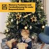 SALCAR 2m Christbaumbeleuchtung mit Ring, Sterne Lichterkette Weihnachtsbaum mit Fernbedienung und 9 Modi, LED Tannenbaum Überwurflichterkette, Warmweiß Bild 3
