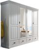 Kleiderschrank >SZ-0132< in weiß - 225x217x62 (BxHxT) Bild 2