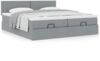 vidaXL Ottoman-Bett mit Matratzen Hellgrau 160x200 cm Stoff 3311966 Bild 4