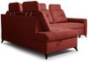 Ecksofa Schlafsofa Sofa WENDIE Stoff Hold Me Rot Ottomane Links Bild 4