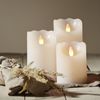 Star Trading LED Stumpenkerze ,Glow' mit Batterie und Timer, Echtwachs, weiß, 15cm Bild 3