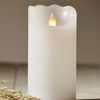 Star Trading LED Stumpenkerze ,Glow' mit Batterie und Timer, Echtwachs, weiß, 15cm Bild 2