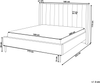 Bett mit Lattenrost VILLETTE 160 x 200 cm Samtstoff Beige Bild 2