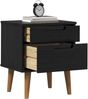 vidaXL Nachttisch MOLDE Schwarz 40 x 35 x 48 cm Massives Kiefernholz 42020932 Bild 3