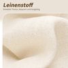 Esszimmerstühle 2er-Set, Leinen mit 360°-Drehfunktion & Armlehnen, Beige Bild 5
