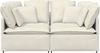 vidaXL Modulares Sofa mit Kissen Samt Cream 3321256 Bild 4