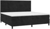 vidaXL Polsterbett mit Matratze & LED Samt Schwarz 200x200 cm, Härtegrad: H2 [3136025] Bild 3