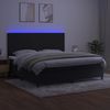 vidaXL Polsterbett mit Matratze & LED Samt Schwarz 200x200 cm, Härtegrad: H2 [3136025] Bild 4