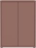 Forte ALICE SPRINGS Schuhschrank 70 80, moderner Flurschrank mit 2 Türen und 4 Einlegeböden, Holzwerkstoff, Terrakotta, 74,5 cm breit x 99,1 cm hoch x 34,9 cm tief Bild 2
