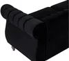 Vente-unique - TRUMBO Sofa SamtStoff Schwarz - B 78 cm x H 77 cm x L 195 cm Bild 5